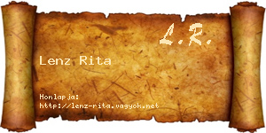 Lenz Rita névjegykártya
